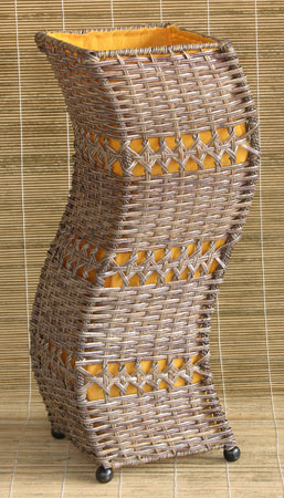 LAMPADA ESSE THAI RATTAN E COTONE GIALLO CM 50 - Image 2