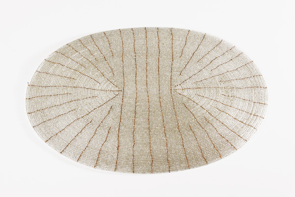 SOTTOPIATTI OVALI IN PERLINE CM 33X27 - Image 2