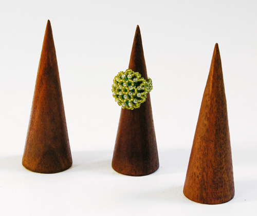 ESPOSITORI PER ANELLI A CONO IN LEGNO CM 10 - Image 2