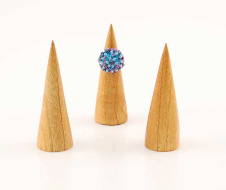 ESPOSITORI PER ANELLI A CONO IN LEGNO CM 10 - Image 3