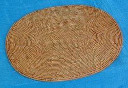 SOTTOPIANTO/SOTTOPENTOLA OVALE IN RATTAN CM 30X40