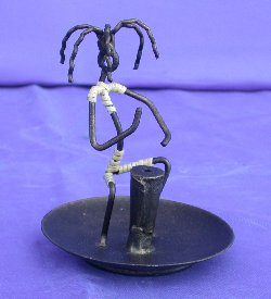 PORTAINCENSI FERRO BATTUTO TONDO CANNOCCHIALE