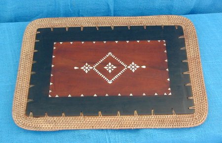 SOTTOPIATTO CON INTARSIO IN MADREPERLA CM 40 X 29 - Image 5