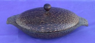 ZUCCHERIERA OVALE IN COCCO CM 15X11