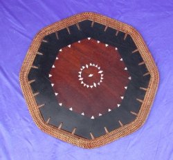 SOTTOPIATTO OTTAGONALE CON INTARSIO MADREPERLA CM 28