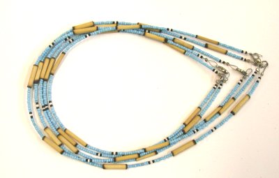 COLLARINI CON PERLINE E BAMBOO 1 FILO - Image 3