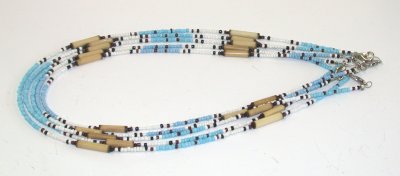 COLLARINI CON PERLINE E BAMBOO 1 FILO - Image 5