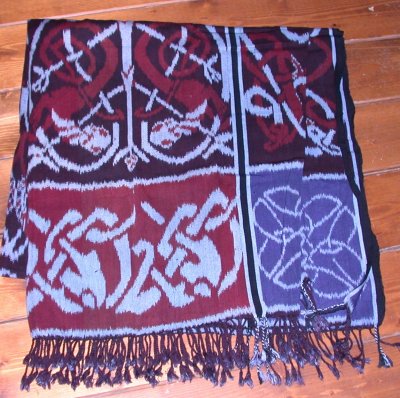 COPRILETTO IKAT DISEGNO CELTICO CM 120X240