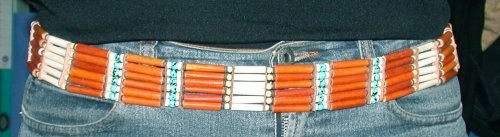 CINTURA CON PERLE IN OSSO 6 FILI BIANCA E TURCHESE - Image 5