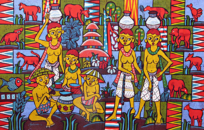 BATIK NEL VILLAGGIO AUTORE ASDINUOR CM 90X150 - Image 2