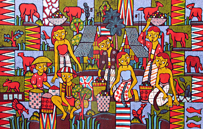 BATIK NEL VILLAGGIO AUTORE ASDINUOR CM 90X150 - Image 2