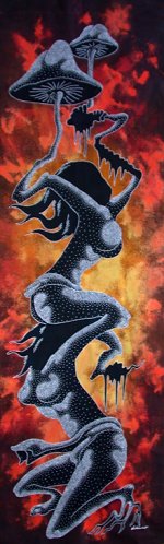 BATIK ASTRATTO AUTORE LUKMAN CM 45X150 VERTICALE