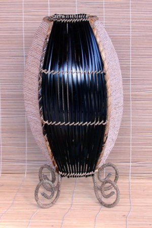 LAMPADA ANFORA AKAR WANGI FULL E STRISCE BAMBOO CM 30 - Image 2