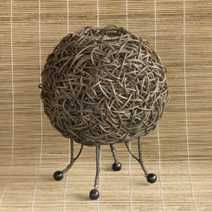 LAMPADA BALL IN RATTAN CM 30 - Image 3