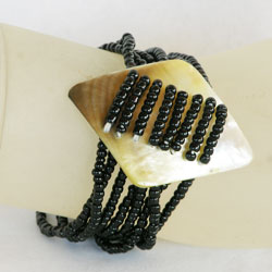 BRACCIALI PERLINE 8 FILI ROMBO MADREPERLA - Image 10