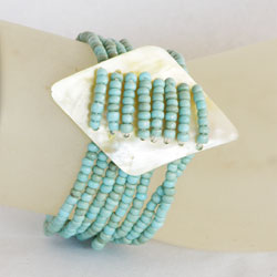 BRACCIALI PERLINE 8 FILI ROMBO MADREPERLA - Image 11