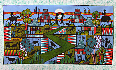 BATIK NEL VILLAGGIO AUTORE ASDINUOR CM 90X150 - Image 2