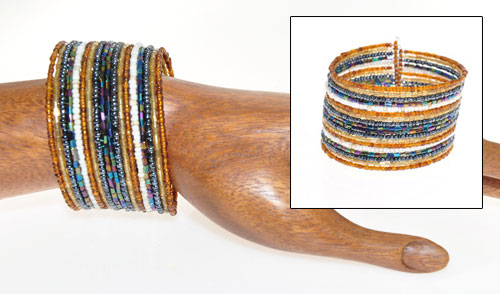 BRACCIALETTI RIGIDI CON PERLINE 18 FILI - Image 14