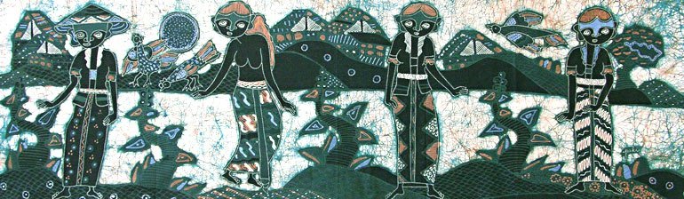 BATIK NEL VILLAGGIO AUTORE JUKI CM 45X150 ORIZZONTALE - Image 2