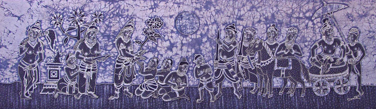 BATIK TRADIZIONALI AUTORE ZAI CM 45X150 ORIZZONTALE - Image 2