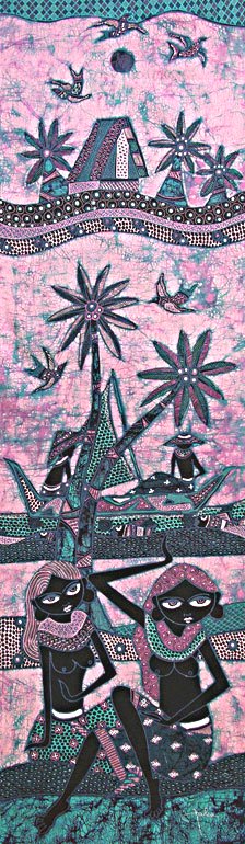 BATIK NEL VILLAGGIO AUTORE JAKA CM 45X150 VERTICALE - Image 2