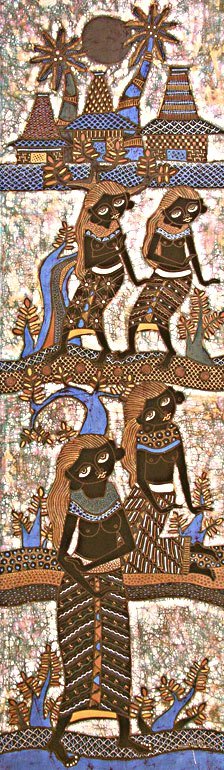 BATIK NEL VILLAGGIO AUTORE JAKA CM 45X150 VERTICALE - Image 2