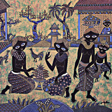 BATIK NEL VILLAGGIO AUTORE JAKA CM 90X100