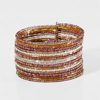 BRACCIALETTI RIGIDI CON PERLINE 18 FILI