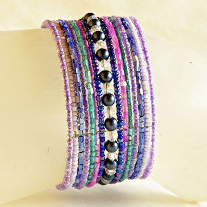 BRACCIALI RIGIDI CON PERLINE 15 FILI - Image 3