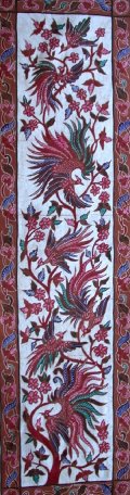 BATIK UCCELLI BROWN AUTORE DARJIE/SEDYO CM 45X150 VERTICALE