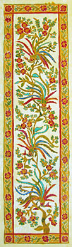 BATIK UCCELLI GIALLO AUTORE DARJIE/AJI CM 45X150 VERTICALE