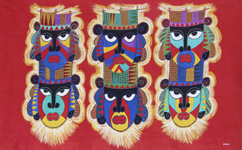 BATIK MASCHERE AUTORE ANDRE CM 90X150 ORIZZONTALE