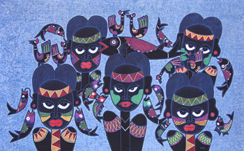 BATIK MASCHERE AUTORE ANDRE CM 90X150 ORIZZONTALE