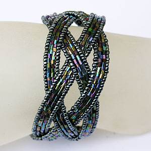 BRACCIALETTI DOPPIA TRECCIA CON PERLINE - Image 7