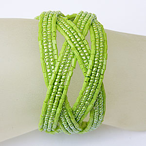 BRACCIALETTI DOPPIA TRECCIA CON PERLINE - Image 8