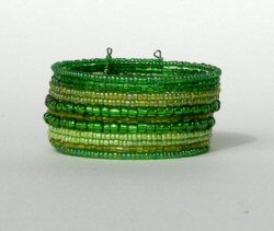 BRACCIALETTI RIGIDI CON PERLINE 12 FILI