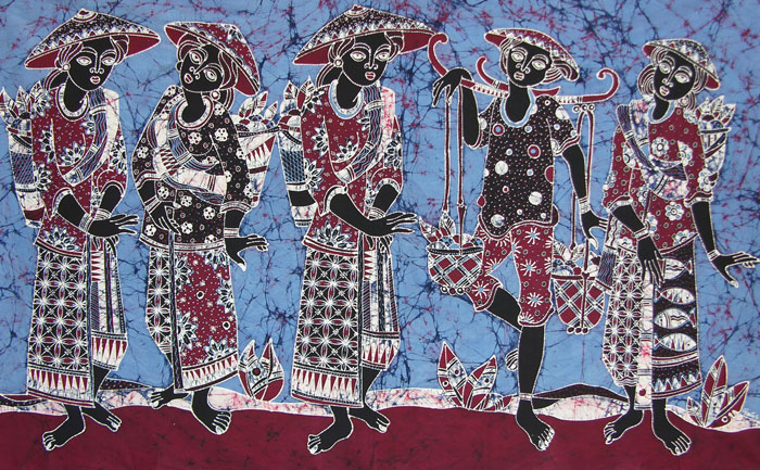 BATIK 2 FIGURE AUTORI BARI CM 90X150 ORIZZONTALE - Image 2