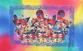 BATIK MASCHERE AUTORE YAN CM 90X150