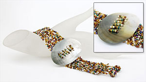 BRACCIALI PERLINE PEPESALE MADREPERLA OVALE