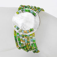 BRACCIALI PERLINE 8 FILI TONDO MADREPERLA