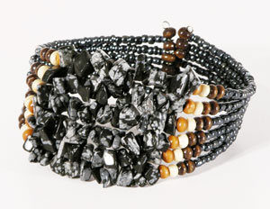 BRACCIALI RIGIDI 6 FILI CON PERLINE E PIETRE - Image 9