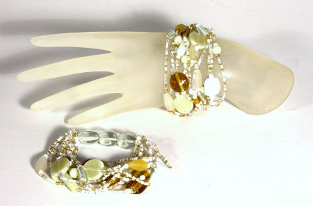 BRACCIALI ELASTICI 12 FILI CON PERLE IN VETRO - Image 26