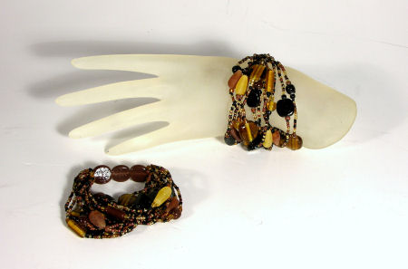 BRACCIALI ELASTICI 12 FILI CON PERLE IN VETRO - Image 29