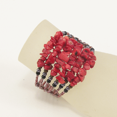 BRACCIALI RIGIDI 6 FILI CON PERLINE E PIETRE - Image 14