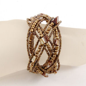 BRACCIALI RIGIDI DOPPIA TRECCIA C/MADREPERLA - Image 12