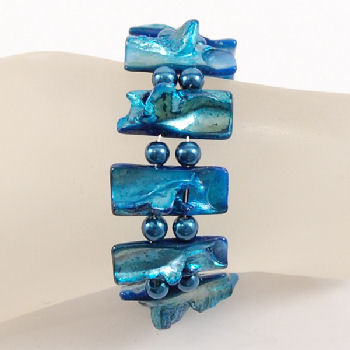 BRACCIALI RIGIDI APERTI MADREPERLA COLORATE - Image 10