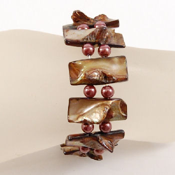 BRACCIALI RIGIDI APERTI MADREPERLA COLORATE - Image 11