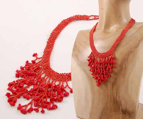 COLLANE GIROCOLLO NET RUMPUT CON FRANGE E PIETRE - Image 7