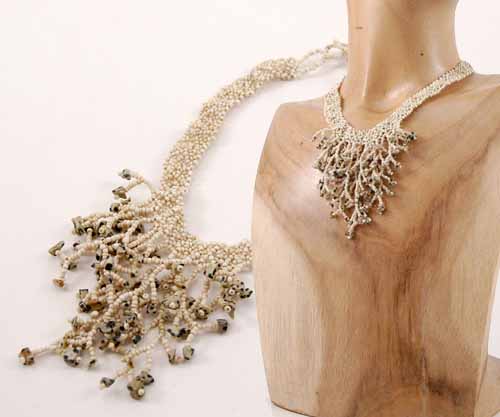 COLLANE GIROCOLLO NET RUMPUT CON FRANGE E PIETRE - Image 8