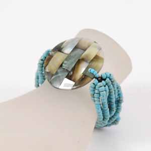 BRACCIALI ELASTICI 10 FILI MADREPERLA PATCHWORK - Image 7